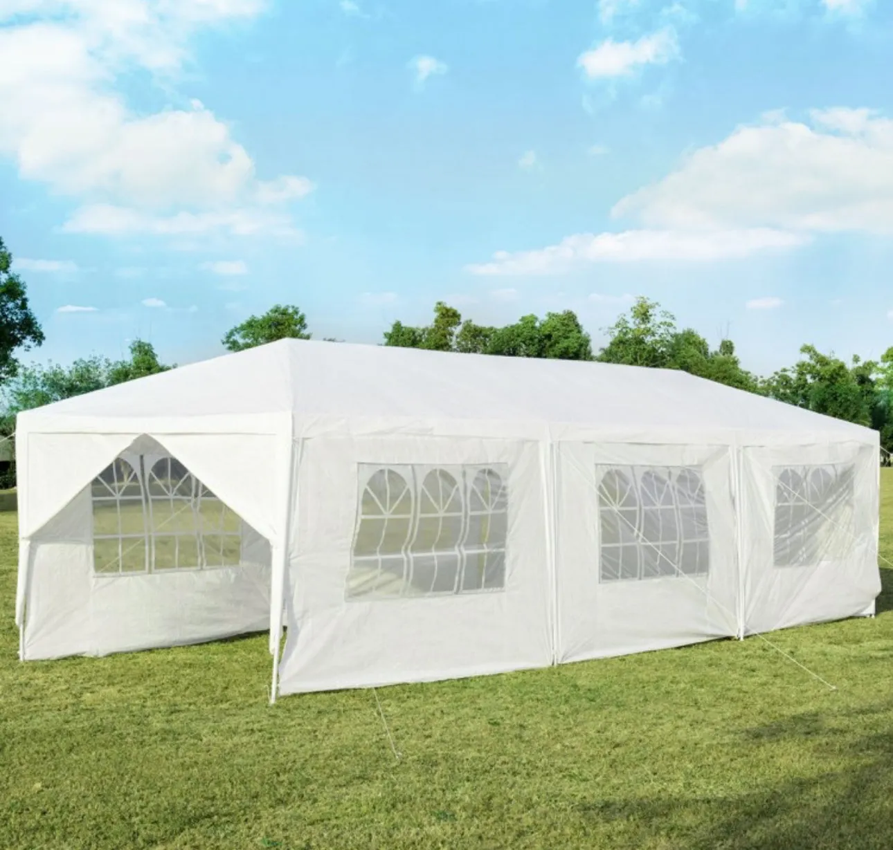 Very Cool 10x30 FT Heavy Duty Outdoor Canopy Tent With 6 Removable Sidewalls | 2 Doorways | Transparent Windows | Spacious | Patio