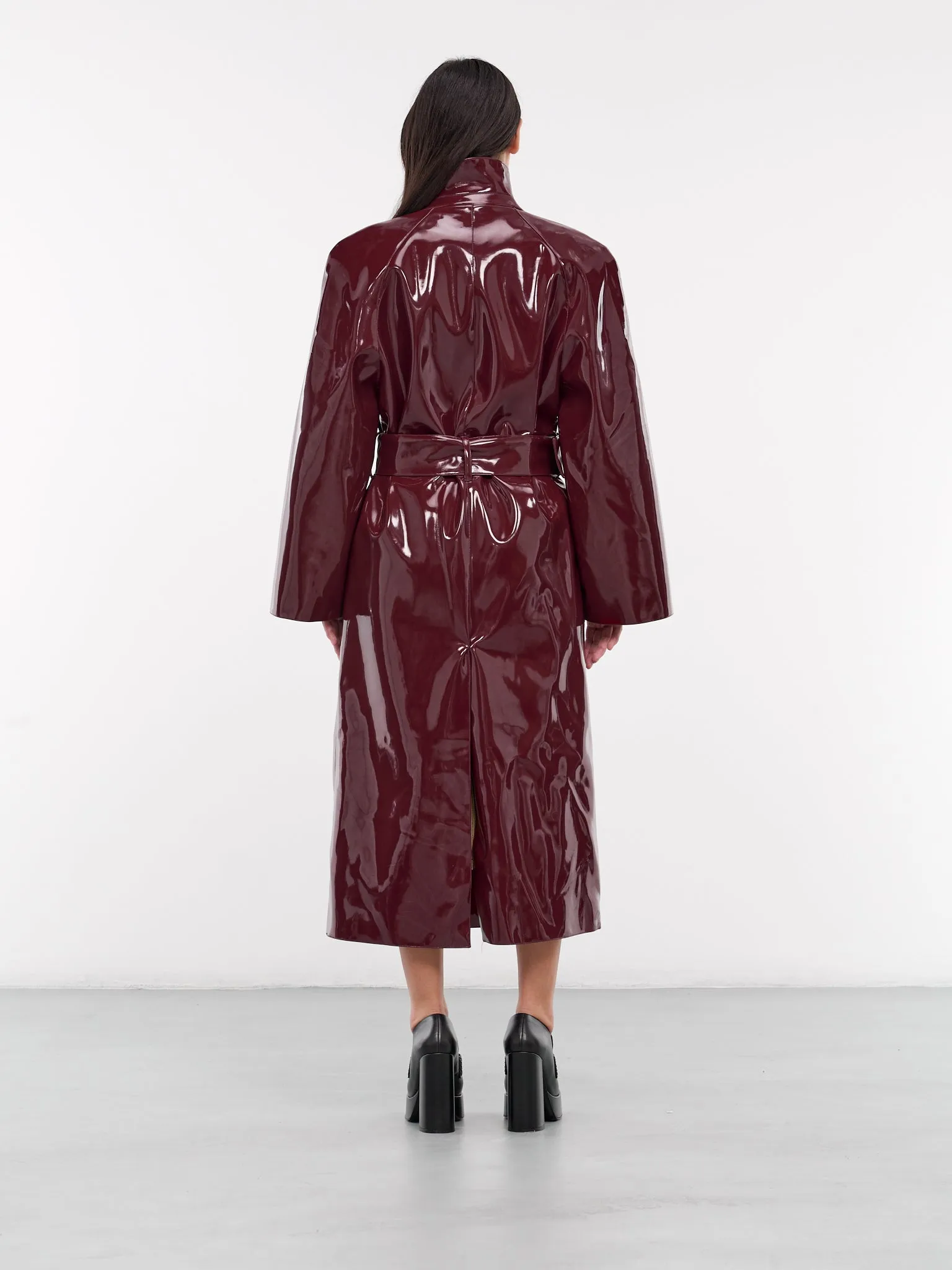 Vinyl Trench Coat (RR279-BORDEAUX)